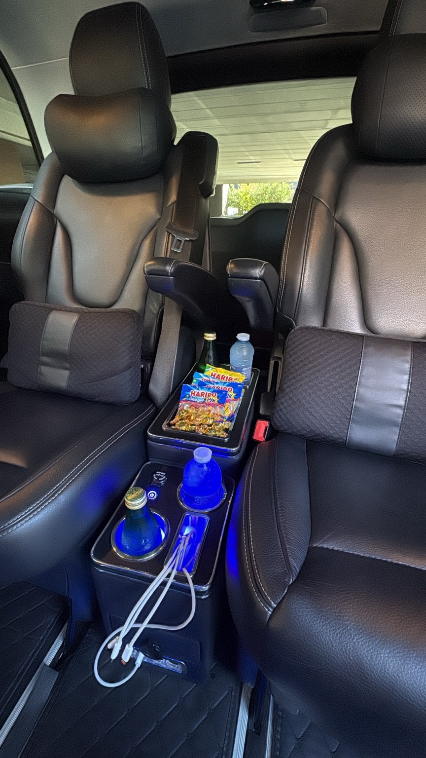 Passenger seating inside the Mercedes-Benz EQV